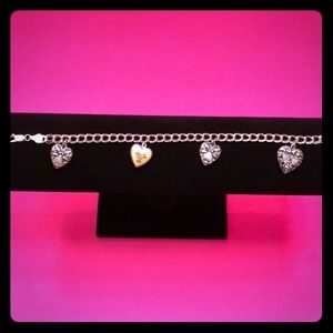 Heart charm bracelet.